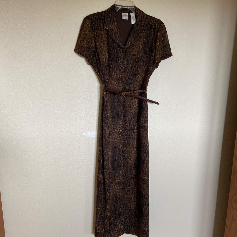 Emma James animal print polyester dress size 8